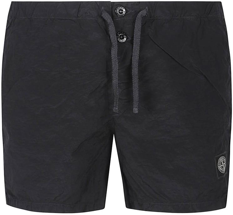 Stone Island Logo Patch Swim Short Blue