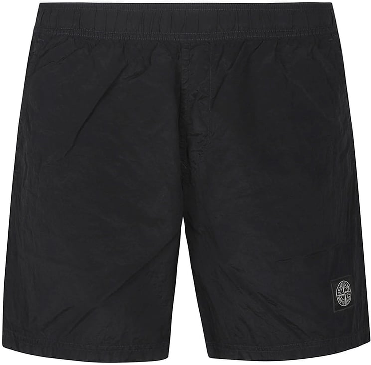 Stone Island Logo Patch Swim Short Blue