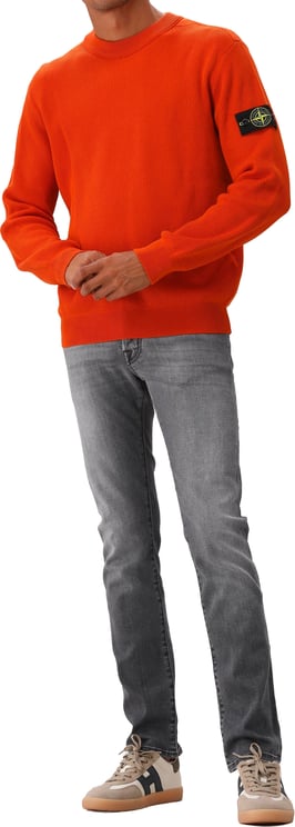 Stone Island Stone Island Gebreide Trui Oranje