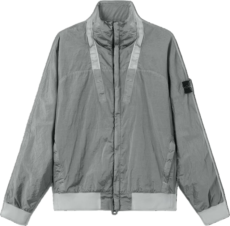Stone Island NYLON METAL WATRO-TC IN ECONYL GEREGENEREERD NYLON BOMBER PARELGRIJS
