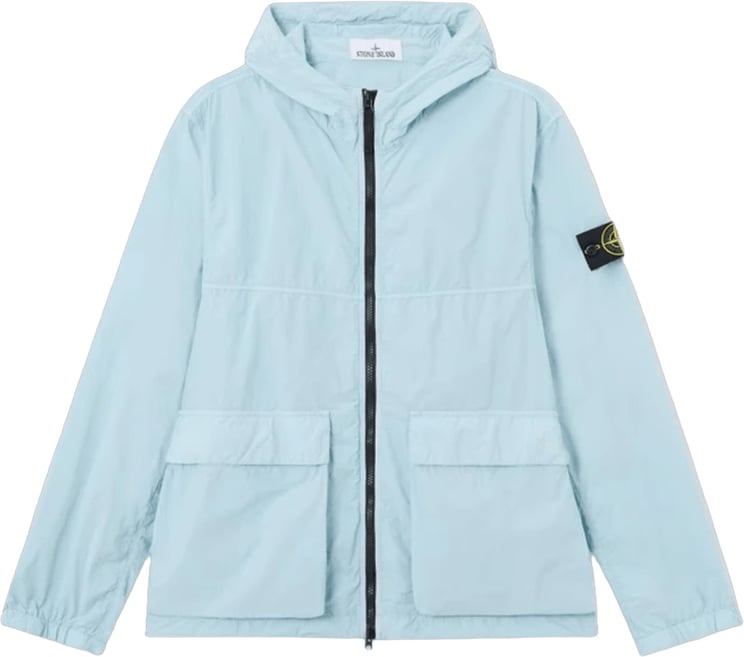 Stone Island NYLON SMERIGLIATO-TC KORTE PARKA POEDERBLAUW