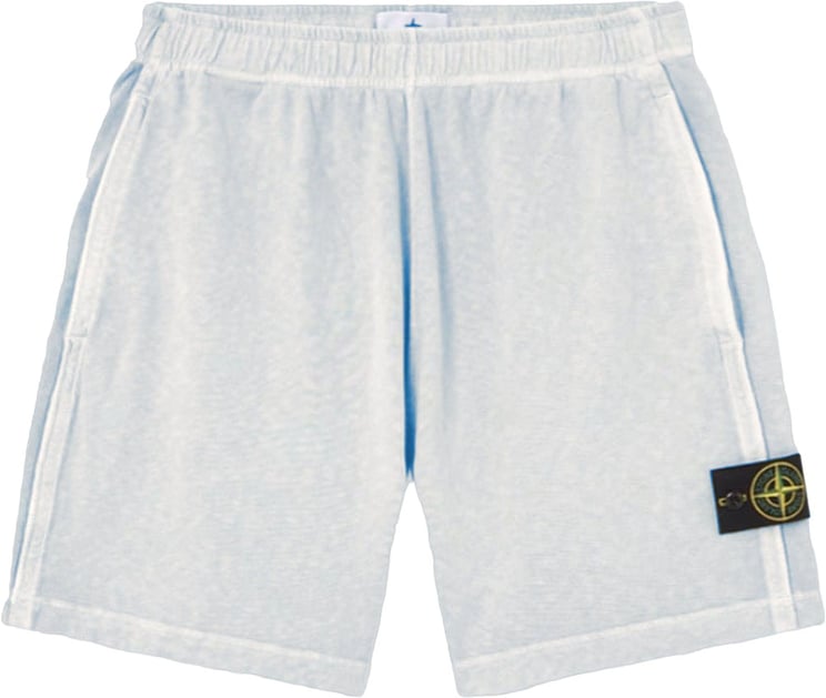 Stone Island 'OLD' EFFECT MALFILÉ FLEECE SHORTS HEMELSBLAUW
