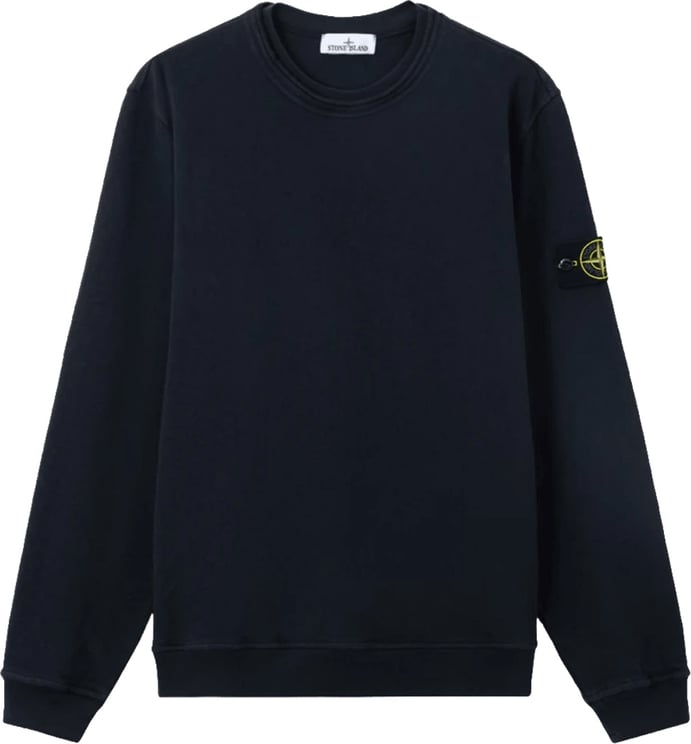 Stone Island OLD' EFFECT MALFILÉ FLEECE SWEATSHIRT MARINEBLAUW