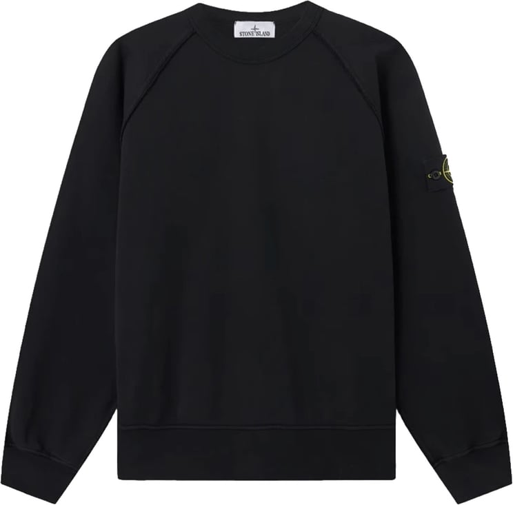 Stone Island SWEATSHIRT VAN BIOLOGISCH KATOENEN FLEECE, ZWART