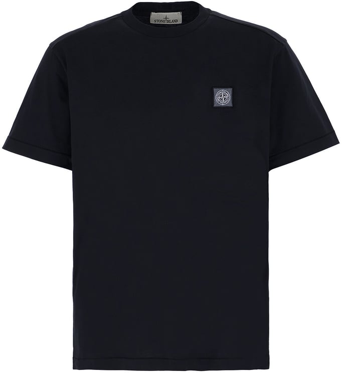 Stone Island Stone Island Midnight blue cotton t-shirt