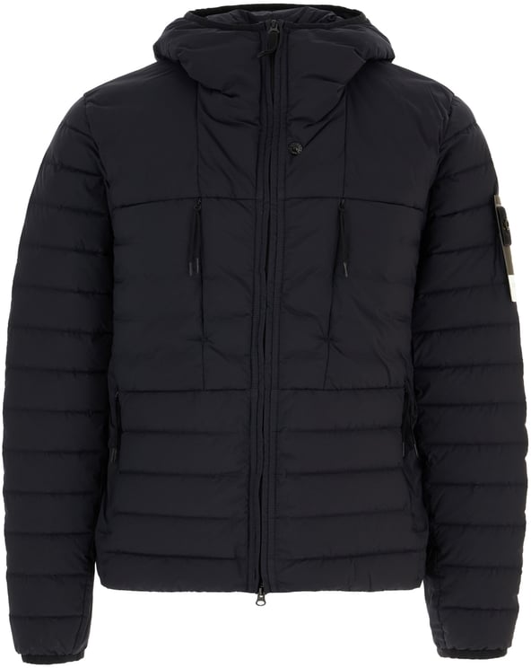 Stone Island Stone Island Navy blue stretch nylon down jacket