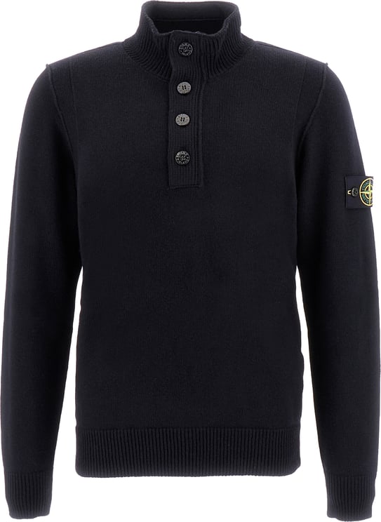 Stone Island Stone Island Midnight blue wool blend sweater