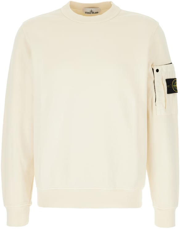 Stone Island Stone Island Ivory cotton sweatshirt
