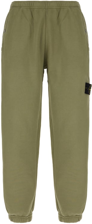 Stone Island Stone Island Olive green cotton joggers