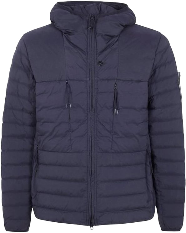 Stone Island Naadloze tunnel nylon donsjack marineblauw