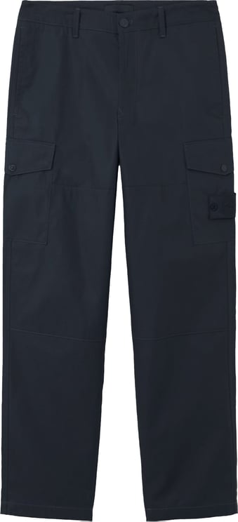 Stone Island SI GHOST ALL-WEATHER BROEK VAN KATOENEN CANVAS, MARINEBLAUW
