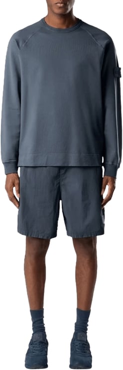 Stone Island SI GHOST NYLON SMERIGLIATO SHORT SLATE BLU