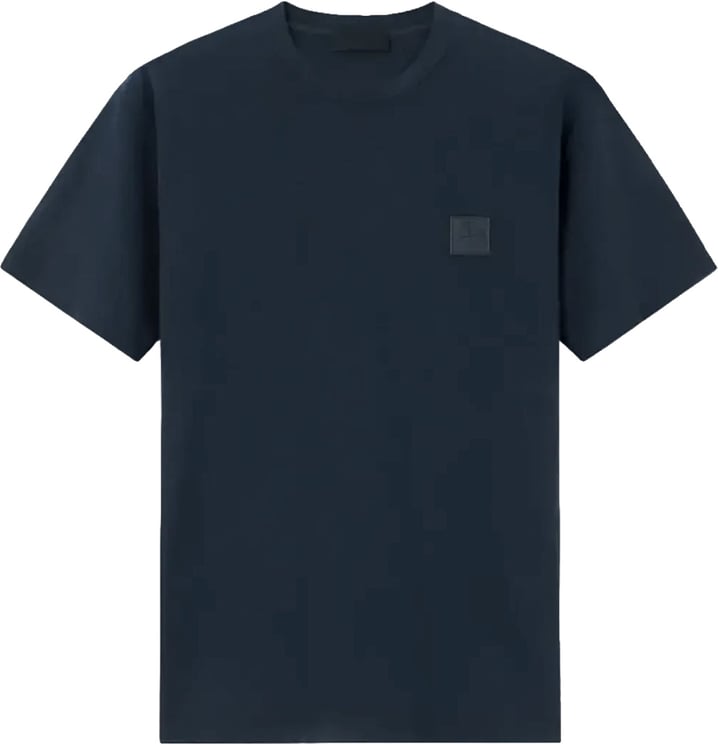 Stone Island SI GHOST T-shirt van biologisch katoenjersey crêpe, marineblauw