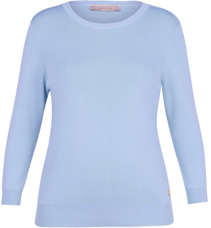 Studio Anneloes STUDIO ANNELOES - Luna 3/4 slv pullover - 13604 - 7000 Pastel blue