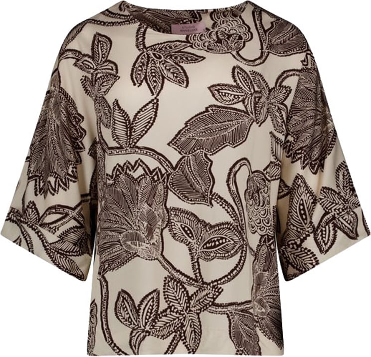 Studio Anneloes STUDIO ANNELOES - Madison flower top - 13962 - 1486 Kit/chestnut