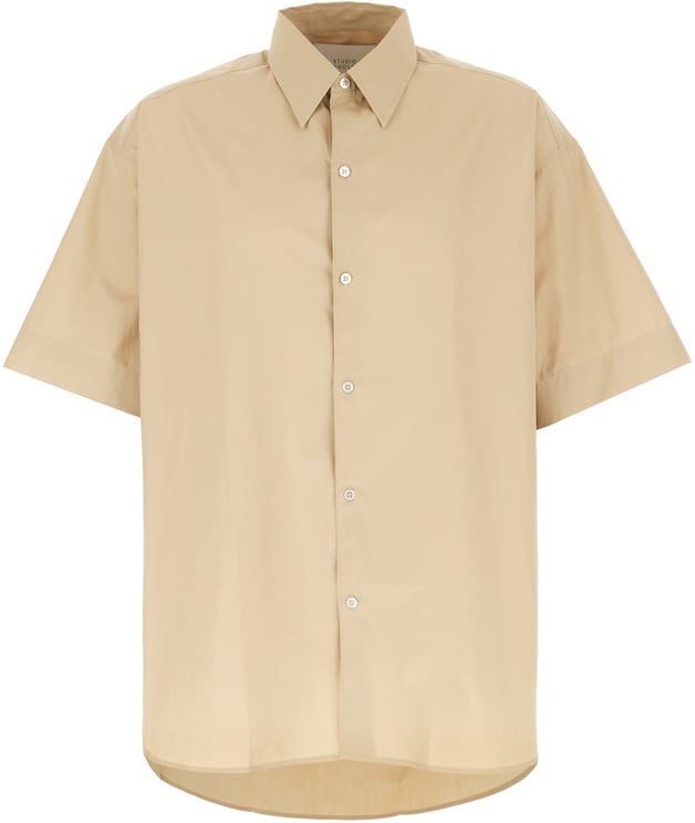 Studio Nicholson Studio Nicholson Sand cotton oversize shirt