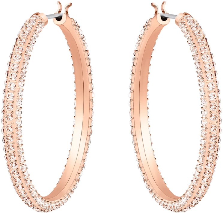 Swarovski Stone Hoop Silk Oorringen