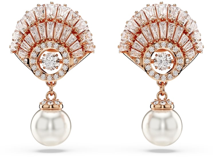 Swarovski Idyllia Roes Oorknoppen met Kristal