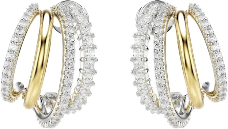 Swarovski Swarovski Oorbellen 5689718 Hyperbola Ringen geelgoud en swarovski stenen