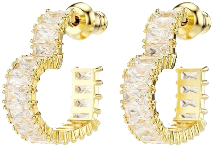 Swarovski Swarovski Oorbellen 5693512 Matrix met Geelgouden Plating Hartjes met Swarovski Kristallen