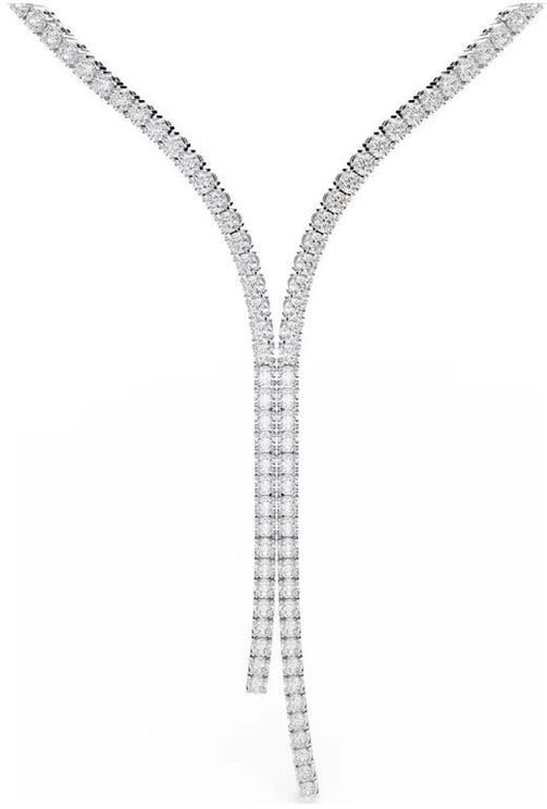 Swarovski Swarovski Collier 5707988 Matrix Y-Vorm Lang Zilverkleurig 36-43cm