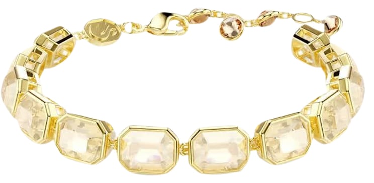 Swarovski Swarovski Armband 5720912 Millenia Goudkleurige Plating Octagon Slijpvorm Caramel