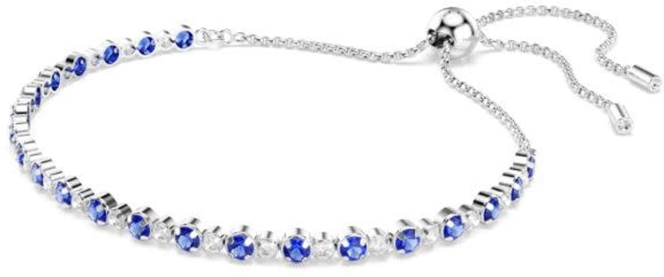 Swarovski Swarovski Armband 5725854 Matrix Tennis Zilverkleurig met Blauwe Stenen 24cm