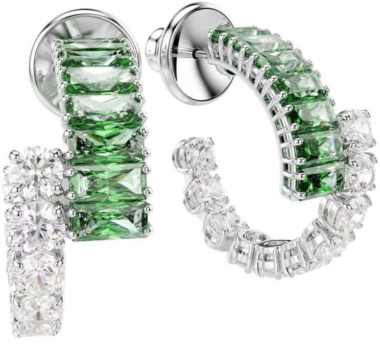 Swarovski Swarovski Oorbellen 5732264 Matrix Zilverkleurig met Groen en Wit