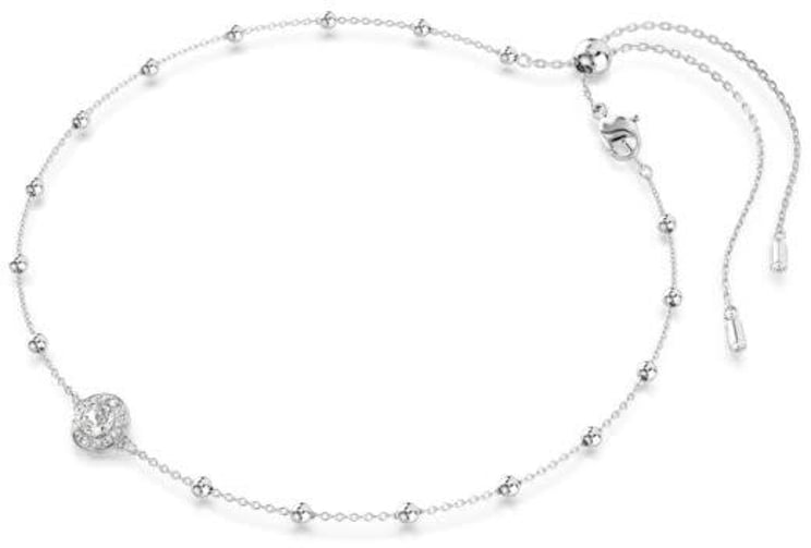 Swarovski Swarovski Collier 5733116  Una Pend Zilverkleurig met Witte Stenen