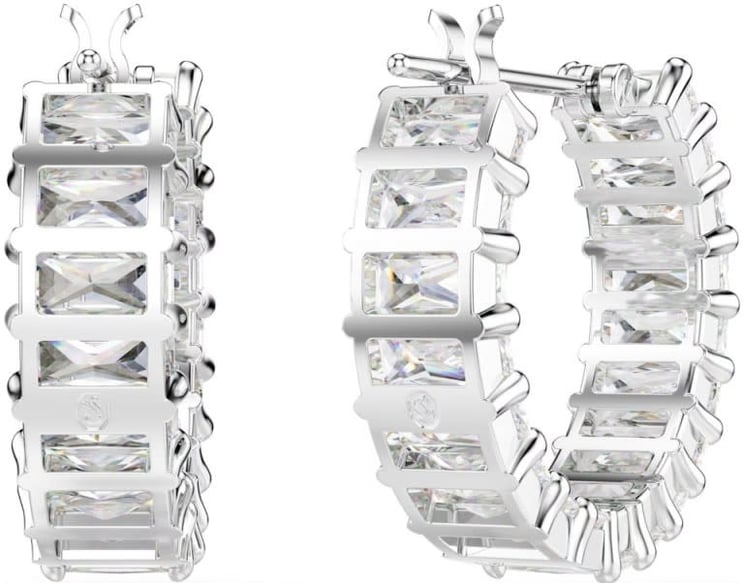 Swarovski Swarovski Oorbellen 5733397 Matrix Zilverkleurig Baquette Slijpvorm