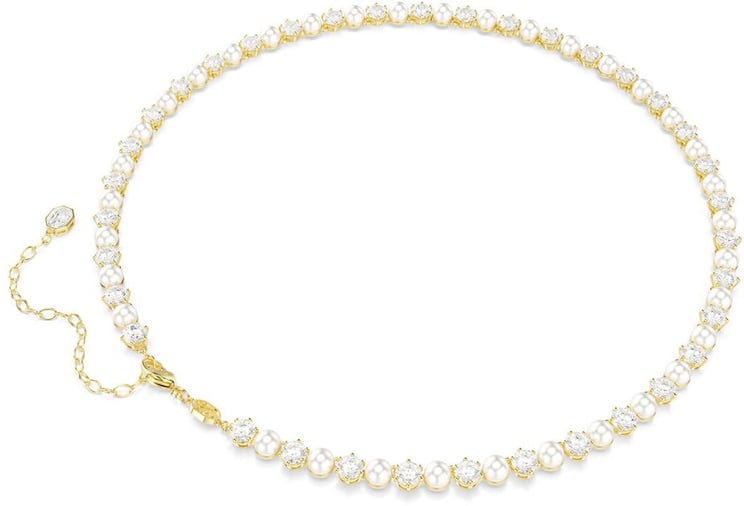 Swarovski Swarovski Collier 5742039 Matrix Goudkleurige Plating met Kristallen en Parels