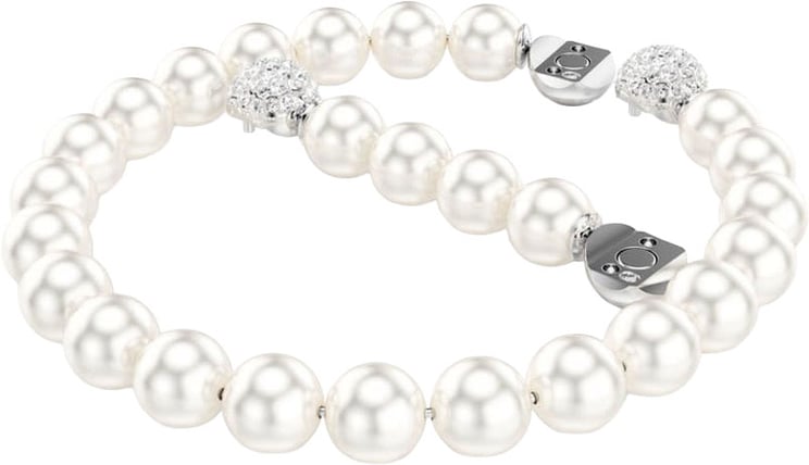 Swarovski Swarovski Armband 5747747 Matrix Zilverkleurig Parels met Magneetsluiting 16.5-20cm