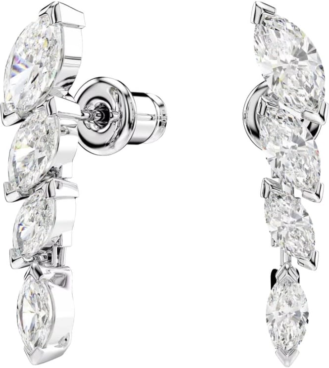 Swarovski Swarovski Oorbellen 5748007 Mesmera Zilverkleurig Marquise-slijpvorm Kristallen 5x22mm