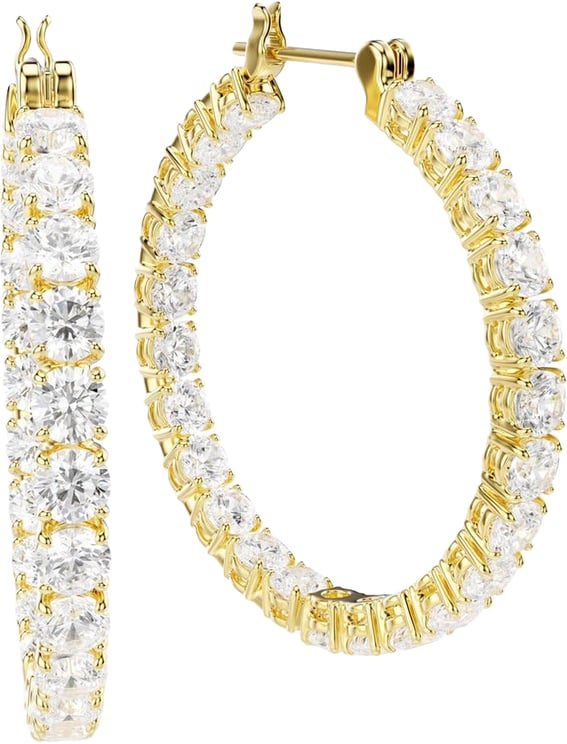 Swarovski Swarovski Oorbellen 5750620 Matrix Goudkleurig met Zirkonia 3x31mm