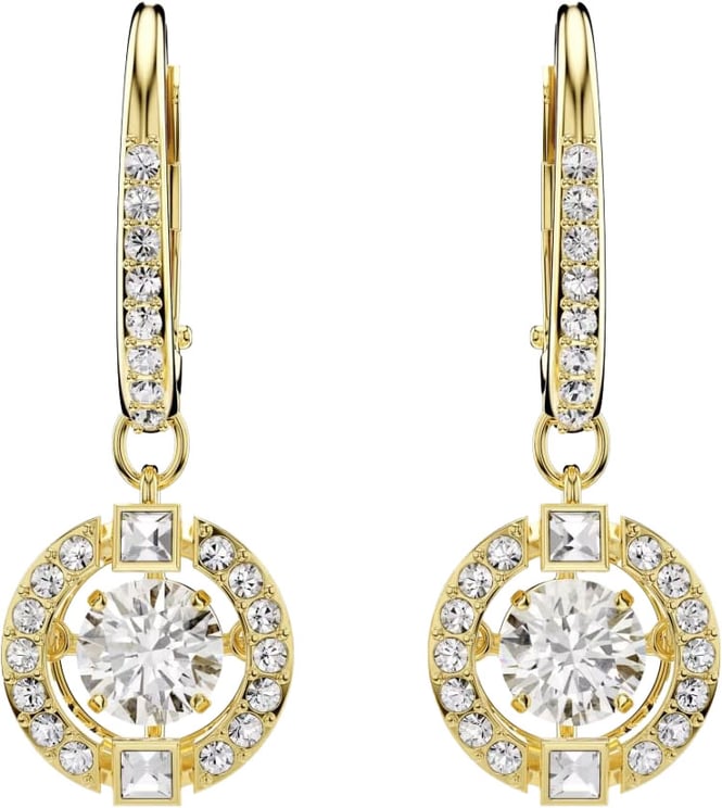 Swarovski Swarovski Oorbellen 5758095 Una Goudkleurig met Witte Kristal