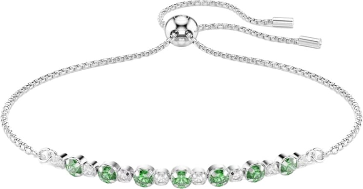 Swarovski Swarovski Armband 5758987 Matrix Zilverkleurig met Groene Kristallen 13-25cm