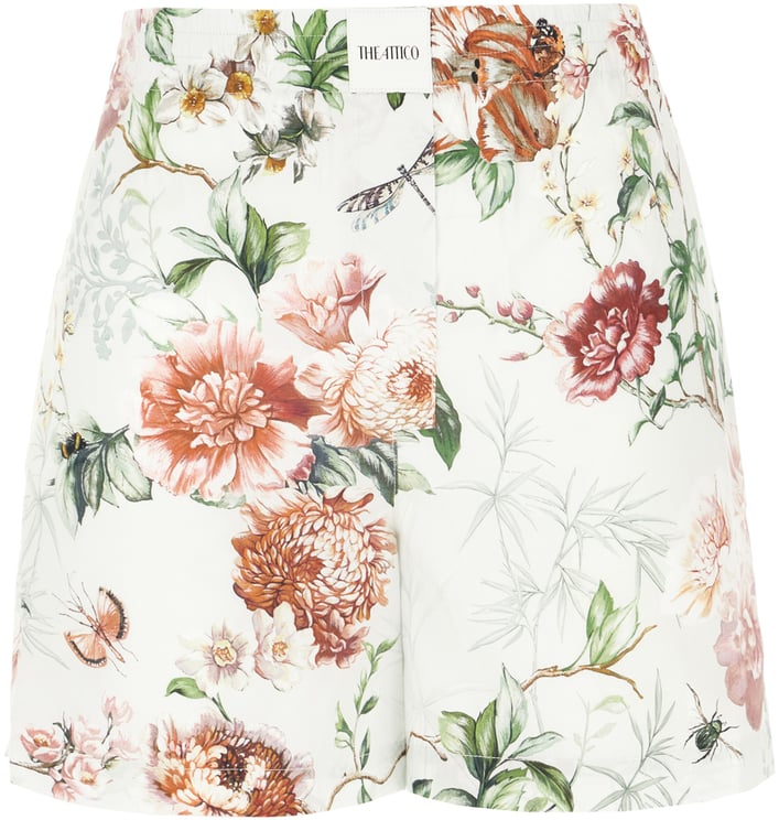The Attico The Attico Printed cotton shorts