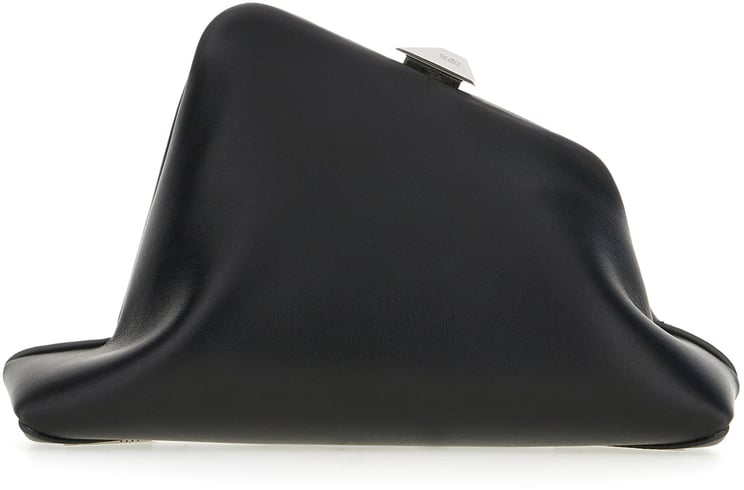 The Attico The Attico Black leather small Day Off clutch