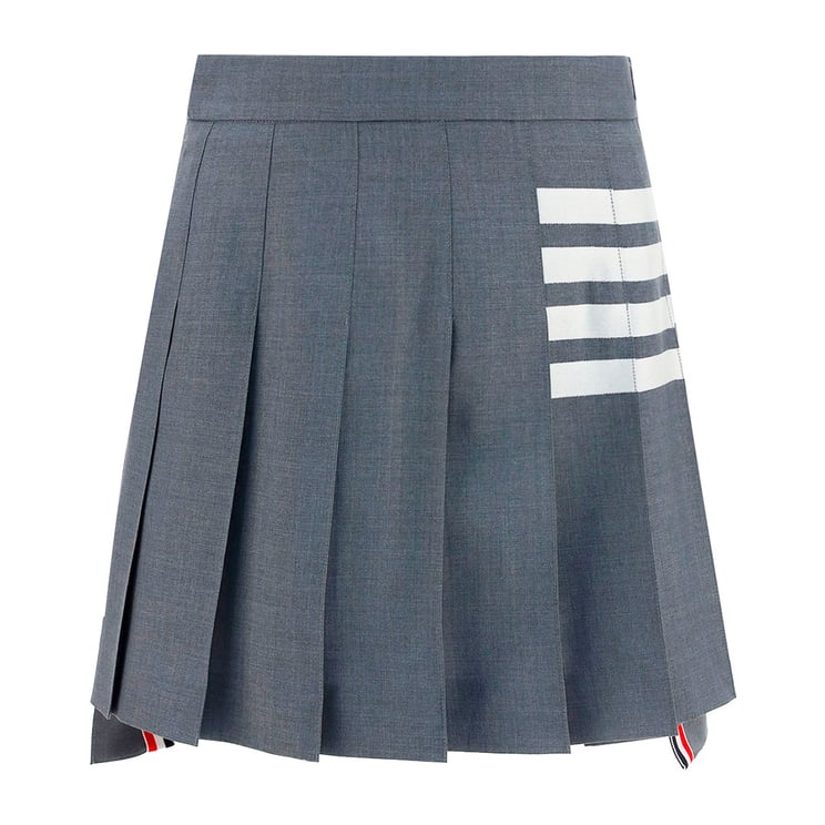 Thom Browne Grey Wool 4-Bar Mini Skirt