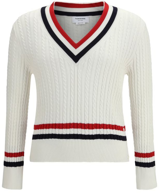 Thom Browne Thom Browne White Cotton Sweatshirt
