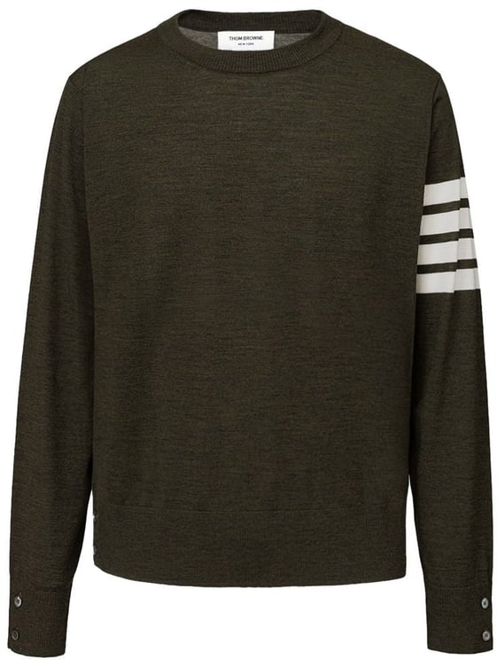 Thom Browne Thom Browne Green Wool Sweatshirt