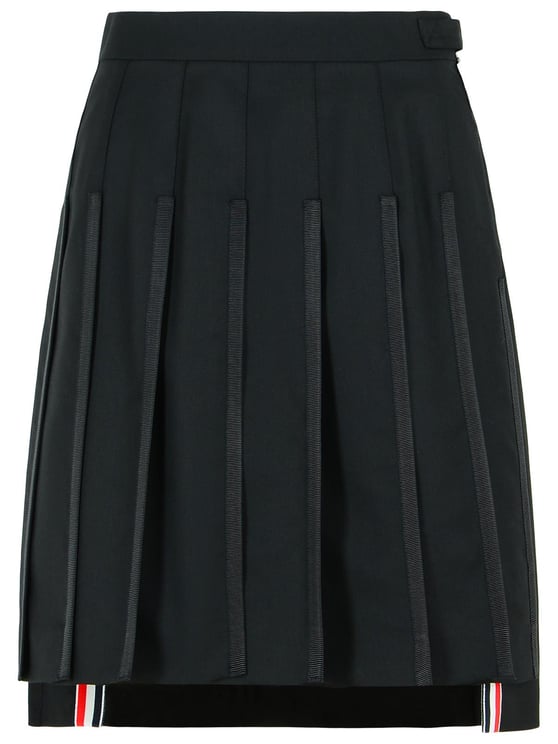 Thom Browne Black Wool Skirt