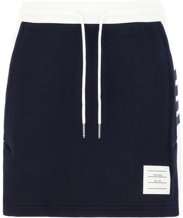 Thom Browne Thom Browne Navy blue cotton mini skirt