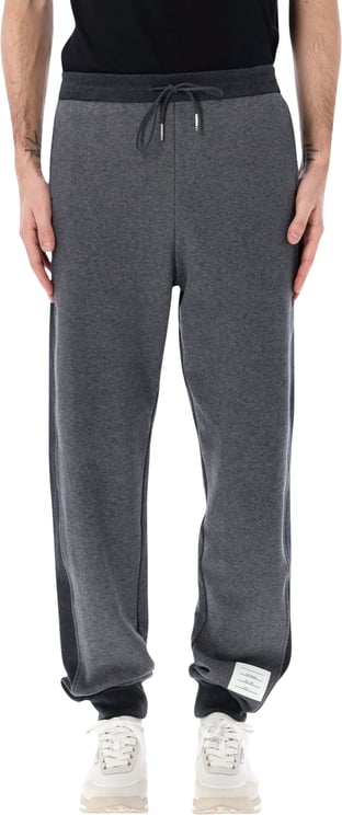 Thom Browne Sweatpants W/ Engineered 4 Bar In Solid Grigio