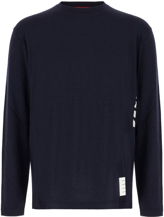 Thom Browne Thom Browne Navy blue stretch wool sweater