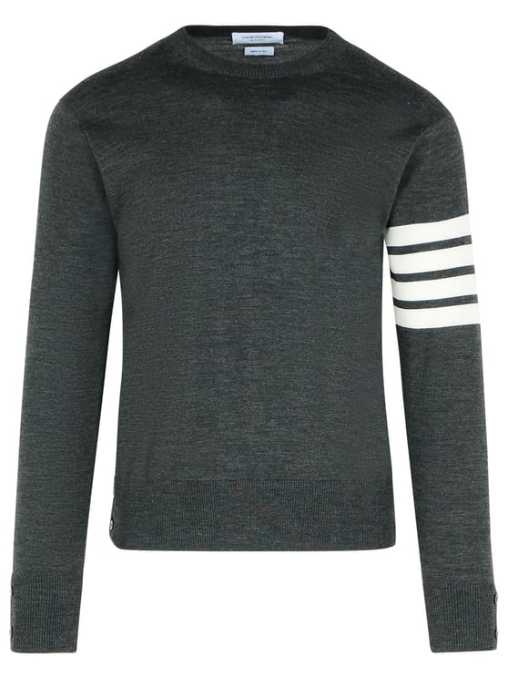 Thom Browne 4-Bar' Grey Virgin Wool Sweater