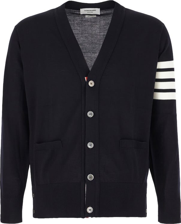 Thom Browne Thom Browne Midnight blue wool cardigan