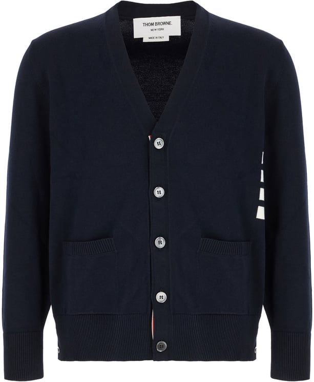 Thom Browne Thom Browne Navy blue cotton cardigan