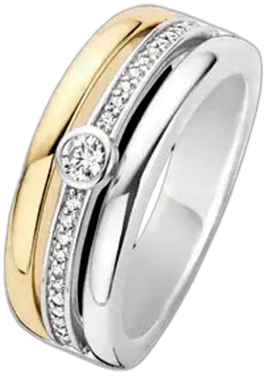 Ti Sento Ti Sento Ring 12094ZY/56 Zilver Bi Color Maat 56