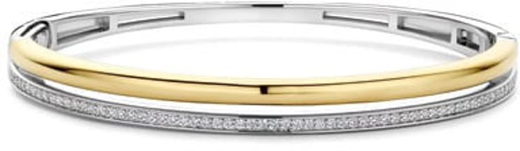 Ti Sento Ti Sento Armband 23086ZY Zilver met Geelgouden Plating met Zirkonia Bangle 60mm